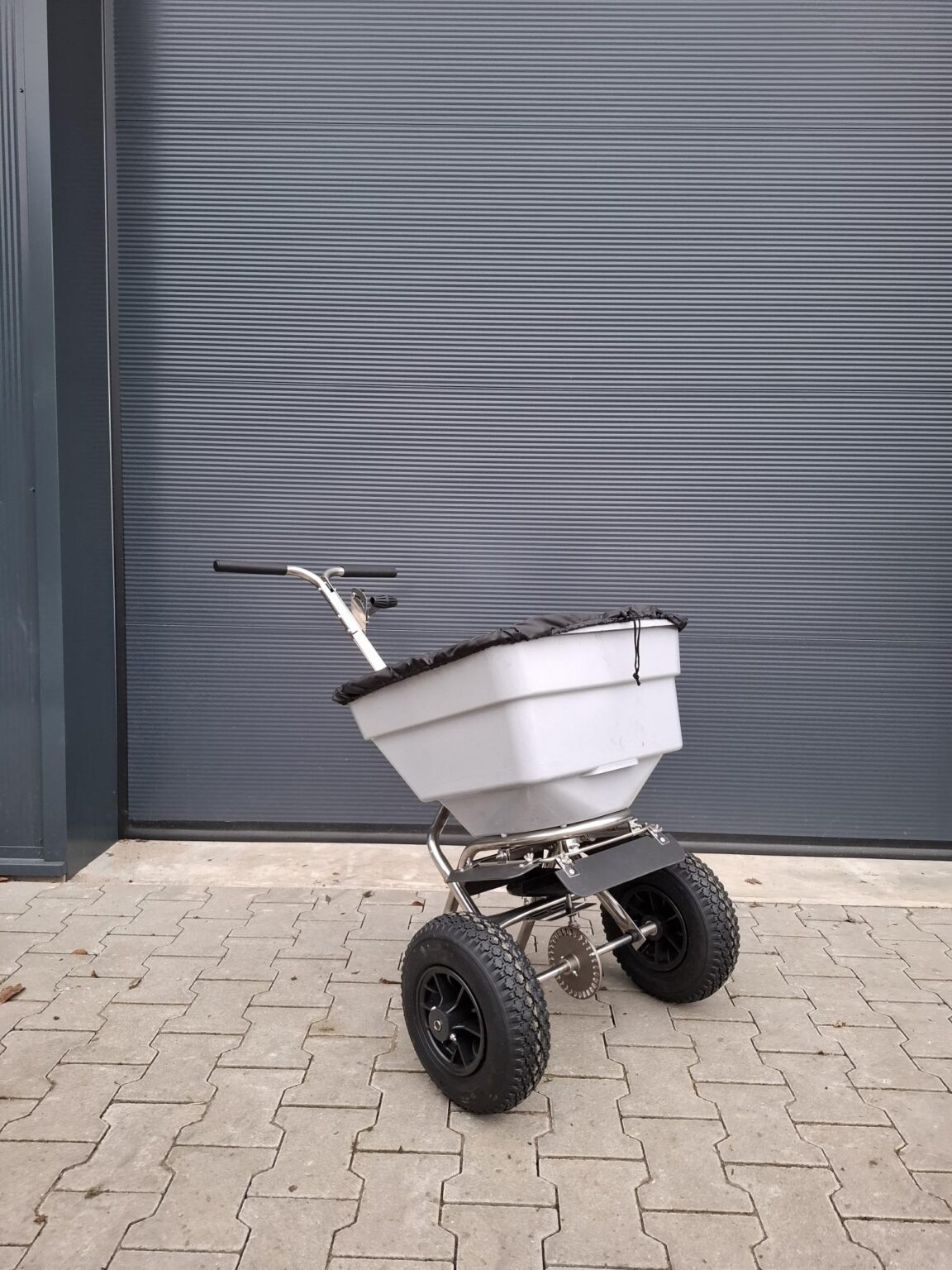 Nieuwe RVS kunstmest strooier handmodel