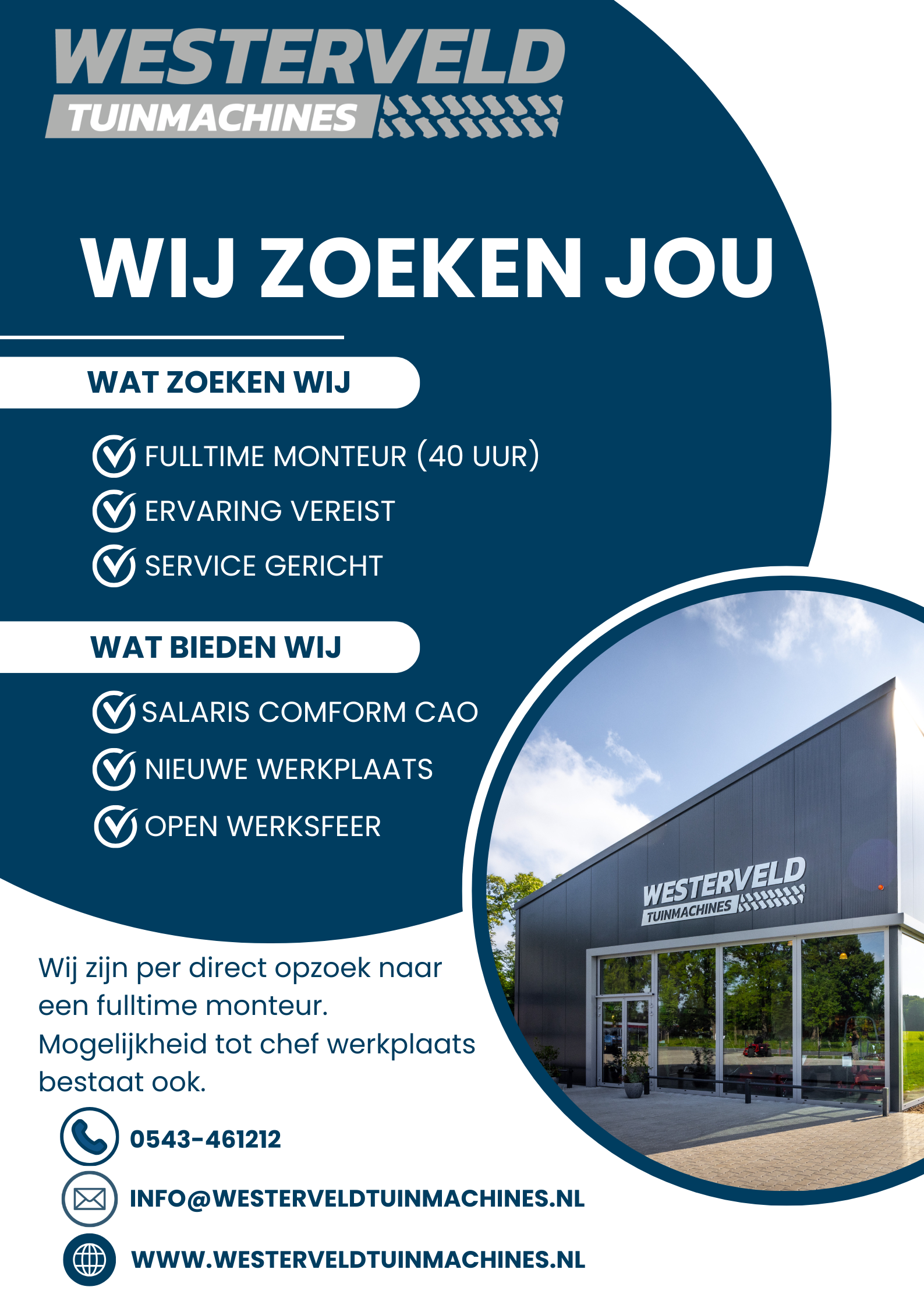 Fulltime monteur gezocht