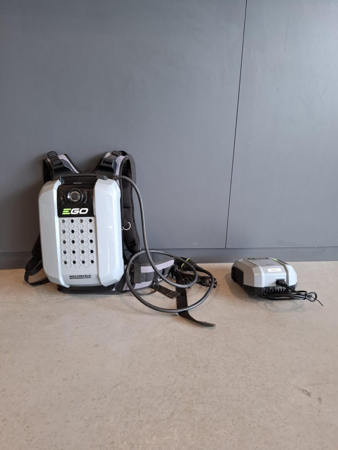 Ego bax1500 rug accu pakket incl. oplader ex demo